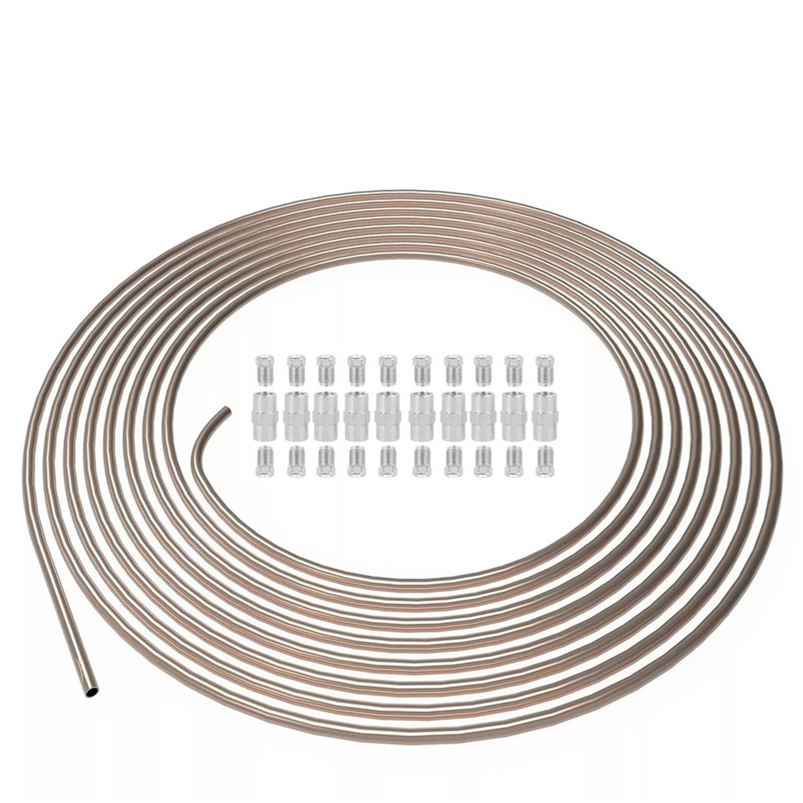 Aqyhsotw Black 3/16 (4.75Mm) Outer Diameter 10 Meters + 10 Sets Of Connectors Brake Oil Pipe Repair Kit Car Brake Line Brake Lines Kit(Black)