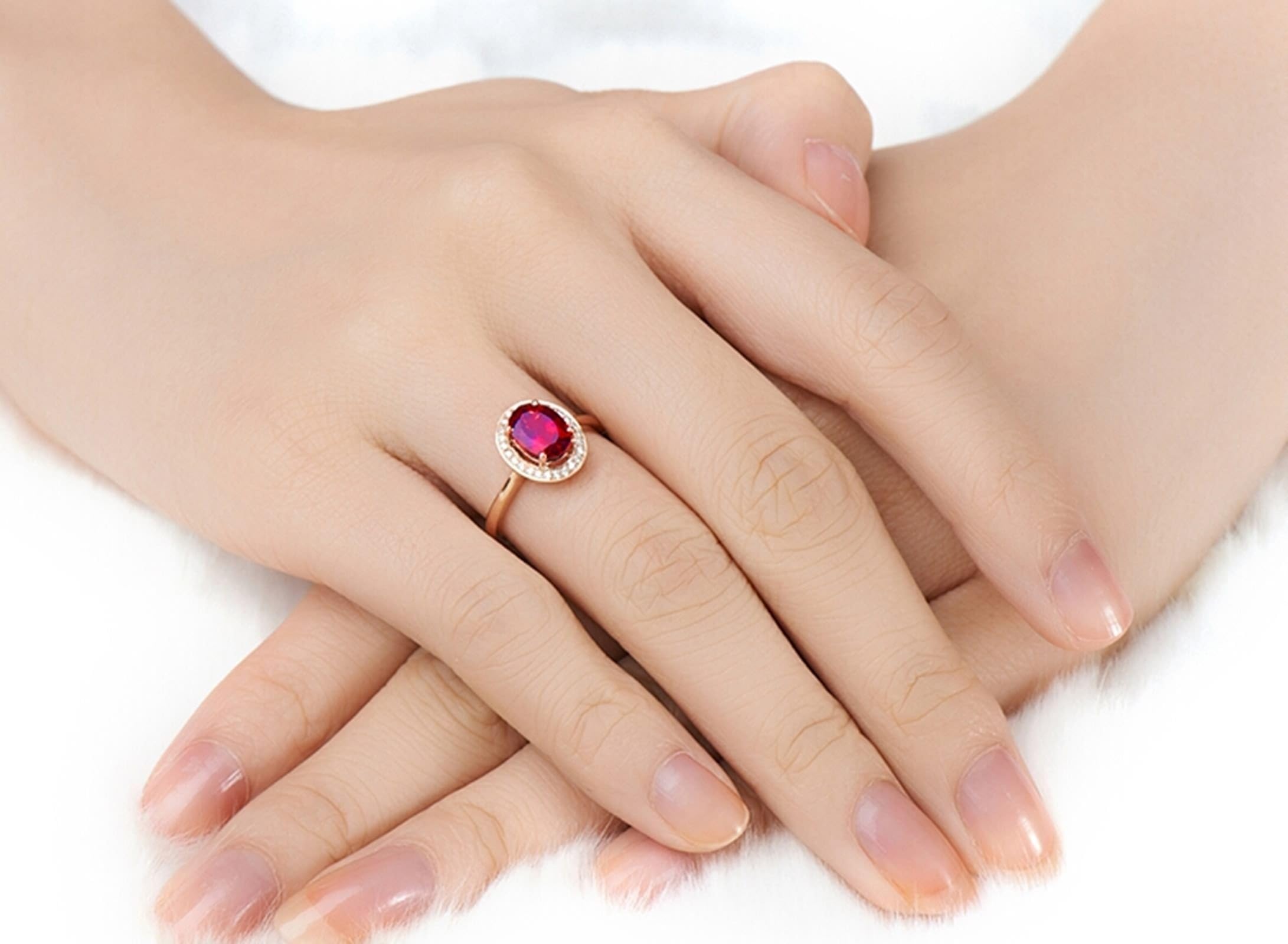 Anillo de oro rosa de 18 quilates Au750, anillos de boda clásicos con turmalina de 1,3 quilates, corte ovalado, anillo de diamante con diamante de oro rosa de 18 quilates, joyería auténtica,