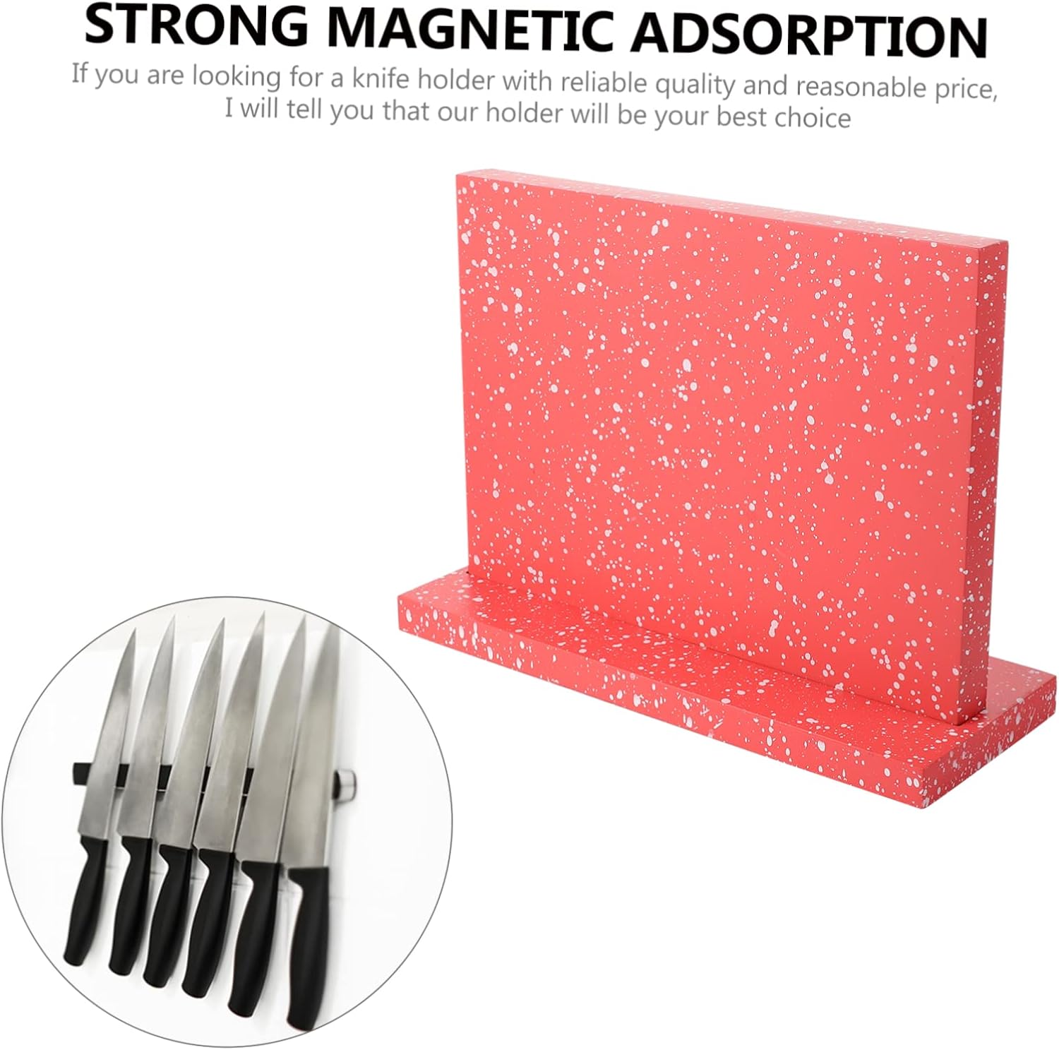 DECHOUS 1pc Vertical Magnetic Knife Holder Rack Magnetic Cutter Stand for Kitchen Storage and Multifunctional Keeps Your Kitchen Organized and Neat