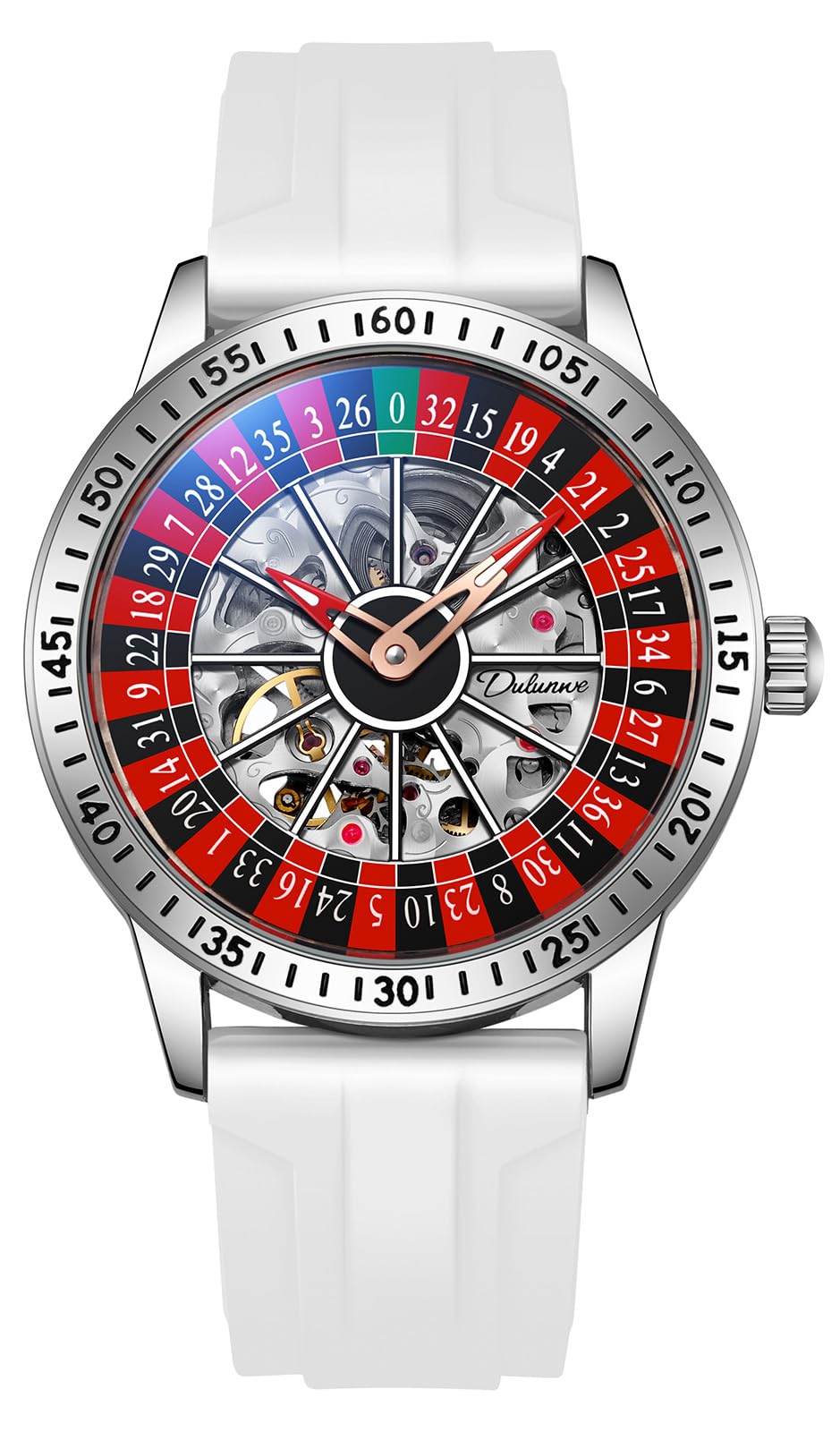 Mastop Roulette Wheel Mens Watches Automatic Mechanical Watch For