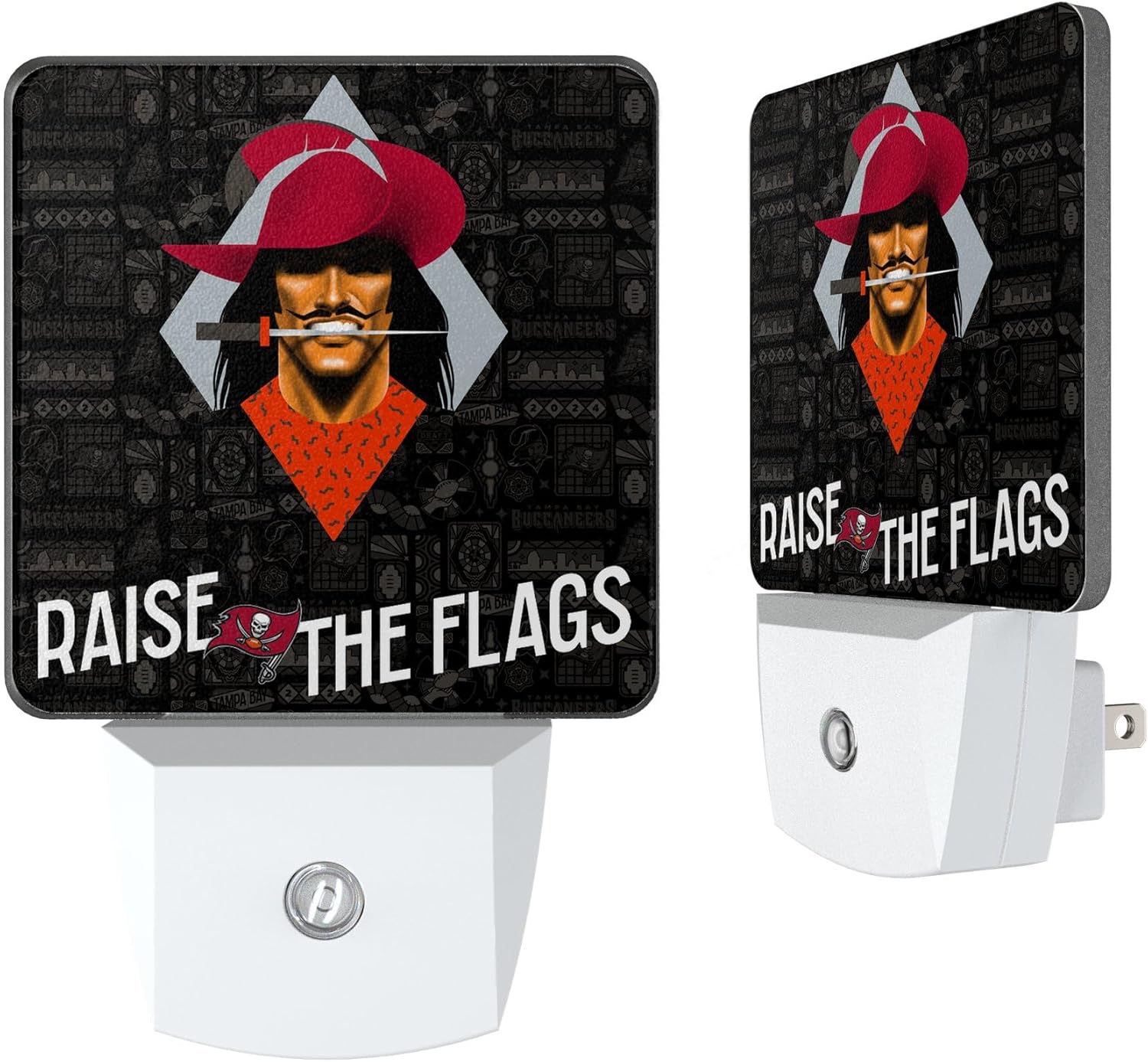 Keyscaper Tampa Bay Buccaneers 2024 Illustrated Limited Edition Nightlight Two-Pack