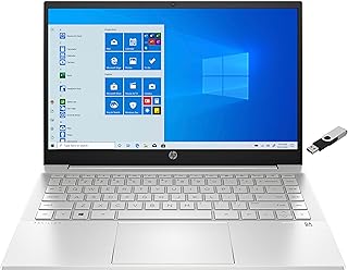 2022 HP 14" FHD IPS Screen Laptop PC Intel 11th Gen 4-Core i5-1135G7 12GB DDR4 RAM 256GB NVMe SSD Intel Iris Xe Graphics Webcam HDMI WiFi AX Backlit Keyboard USB-C Windows 10 Pro w/DSO USB