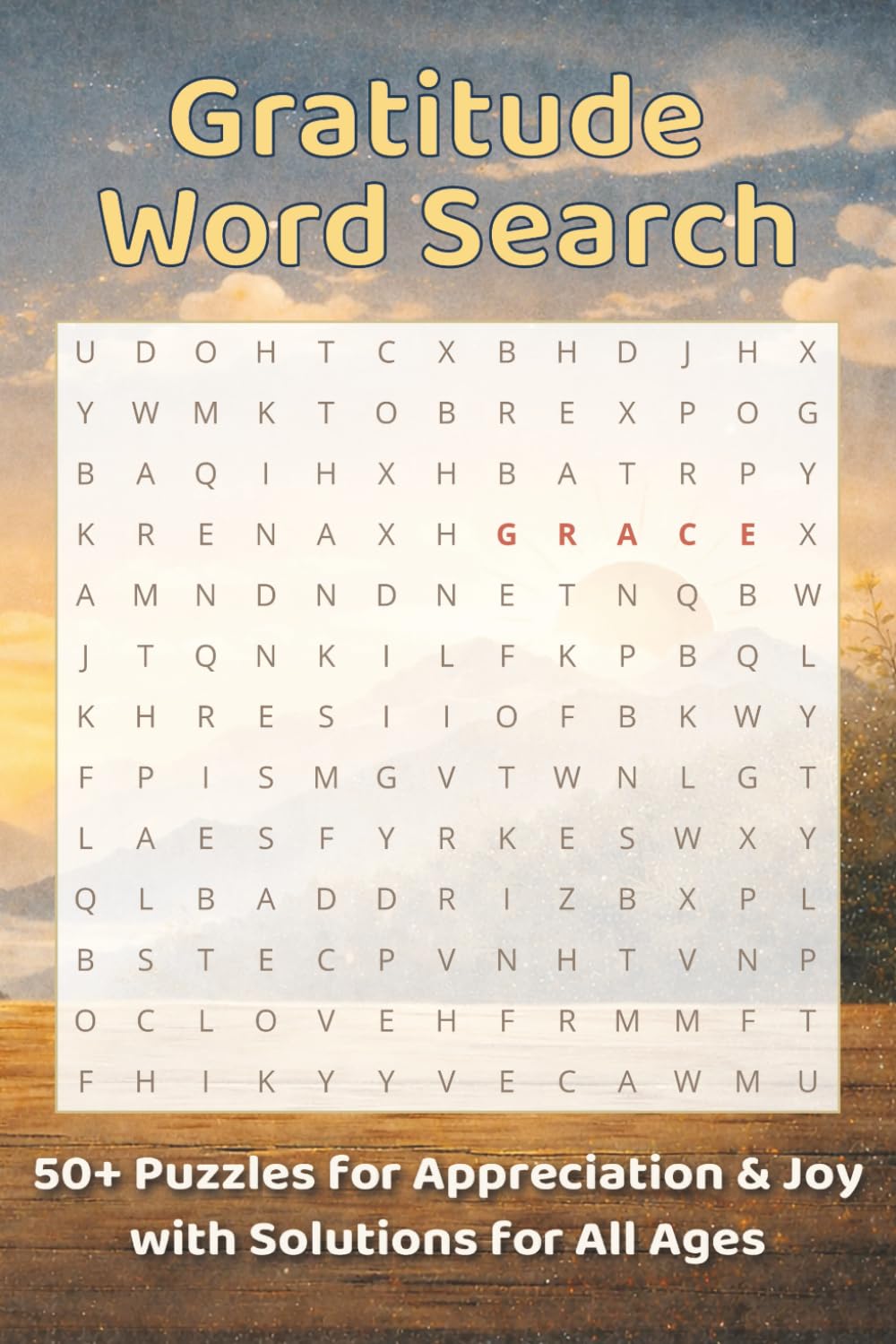 Gratitude Word Search: Word Search Puzzles for Adults & Seniors with Easy-to-Read Print and Solutions for Positivity, Reflection, and Joy