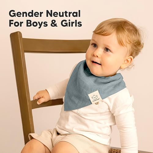 Miniatura 6 de Paquete de 8 baberos de muselina, baberos para niños y niñas, baberos bandana, baberos de muselina para bebé, baberos para bebé, baberos para bebé