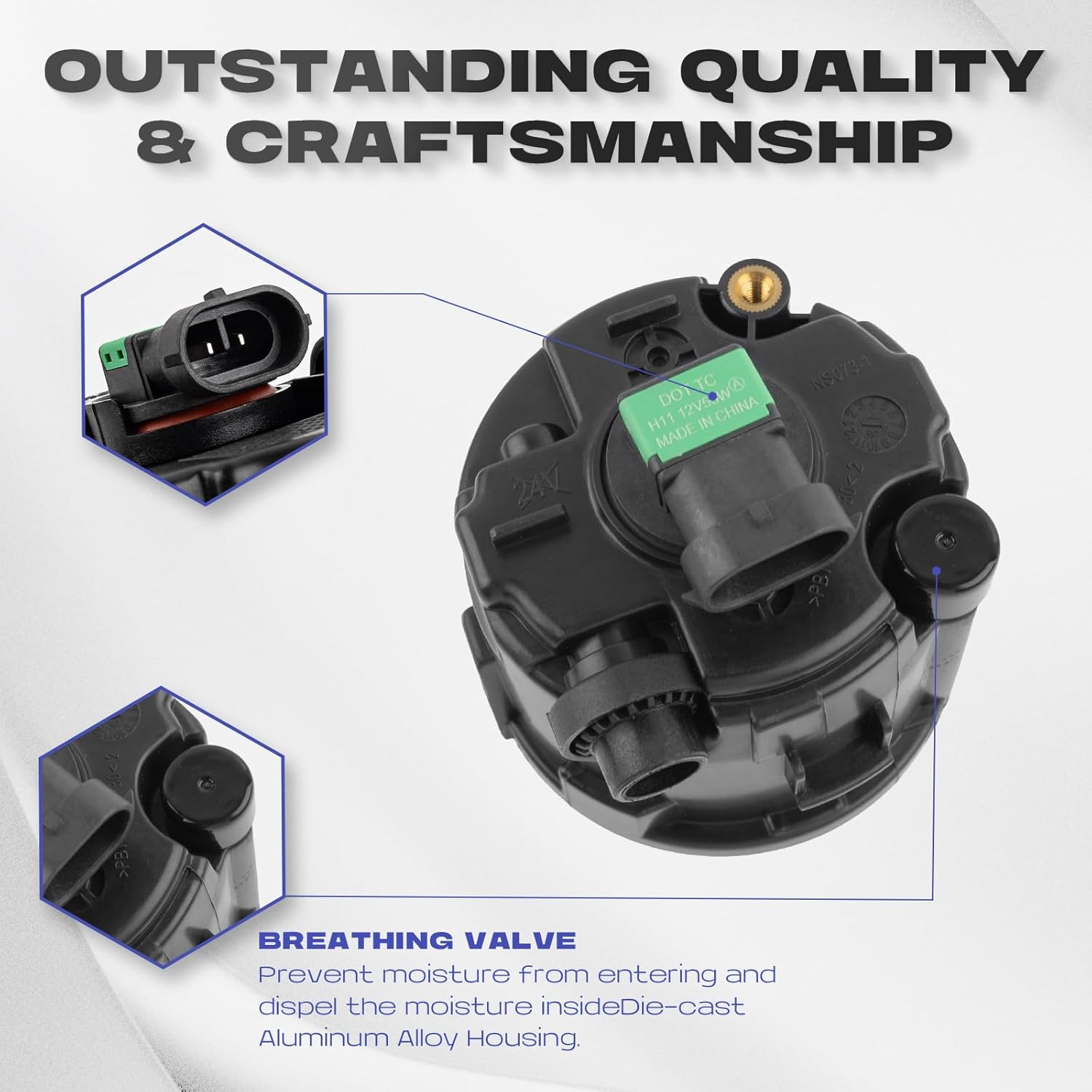 Infiniti Rogue Cube Fog Lights - RP Remarkable Power, Light for 08-15 Infiniti/07-15 Juke Murano Quest Versa Driving Bumper Lamp Pair Clear Lens H11 12V 55W Kit FL7059