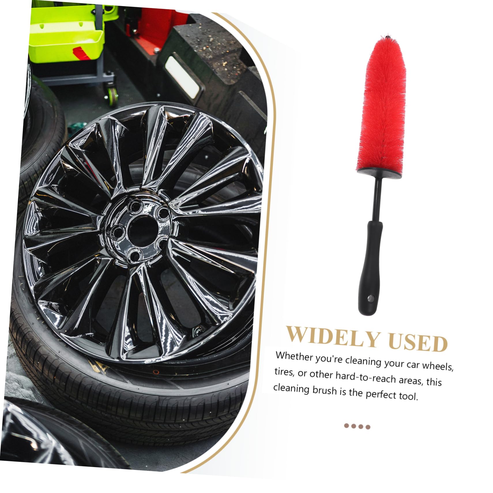 Gatuida 4pièces Brosse De Nettoyage pour Roues Brosse Ergonomique De Détail pour Jantes De Voiture Idéale pour Nettoyage Doux des Pneus Zones Détaillées