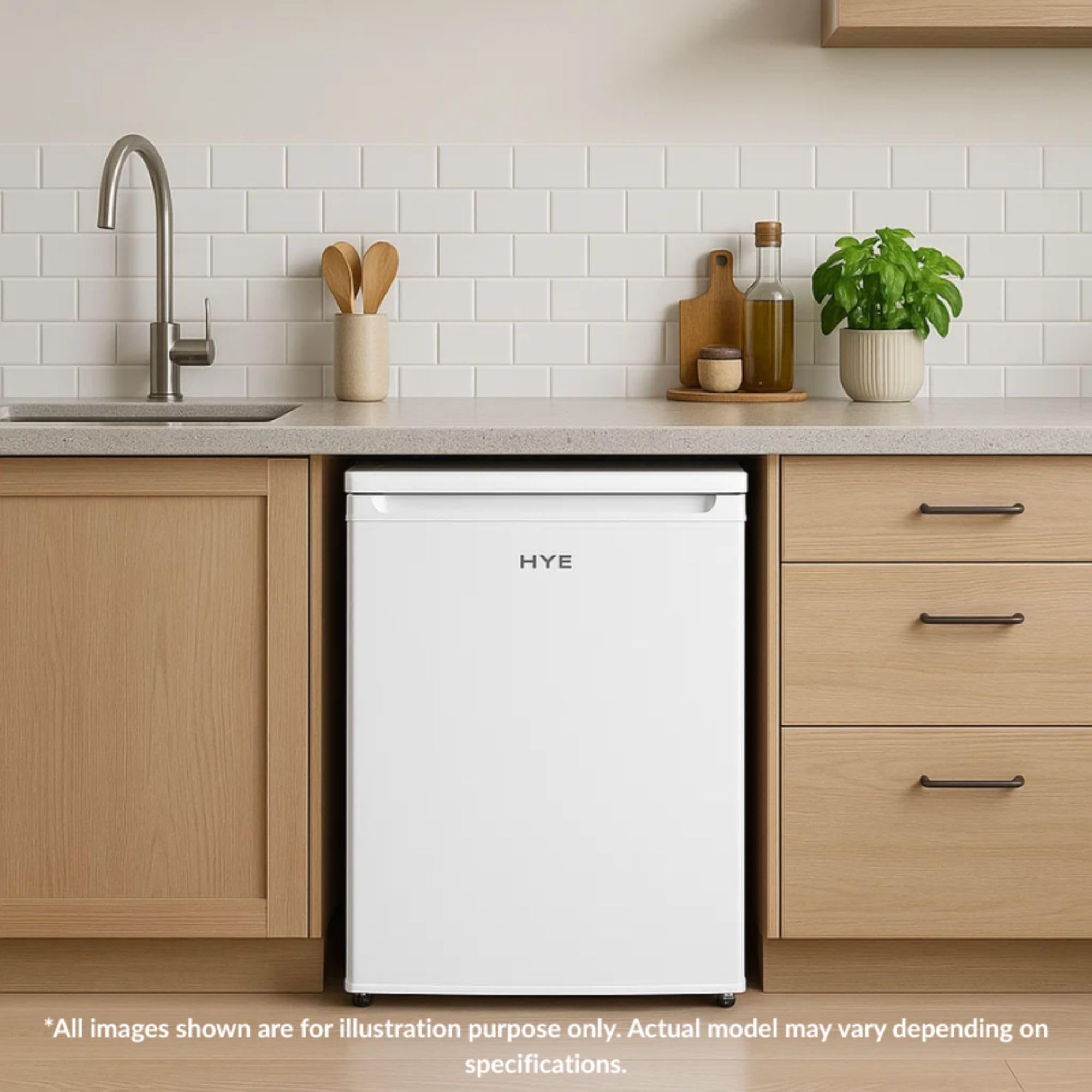 Under Counter Freezer - 91L Freezer, 85CM Height, 55CM Width, Quiet 40 dB Operation, Freestanding Design, White, Ideal For Smaller Homes & Apartments - RF01UCFR91W01 — view 8