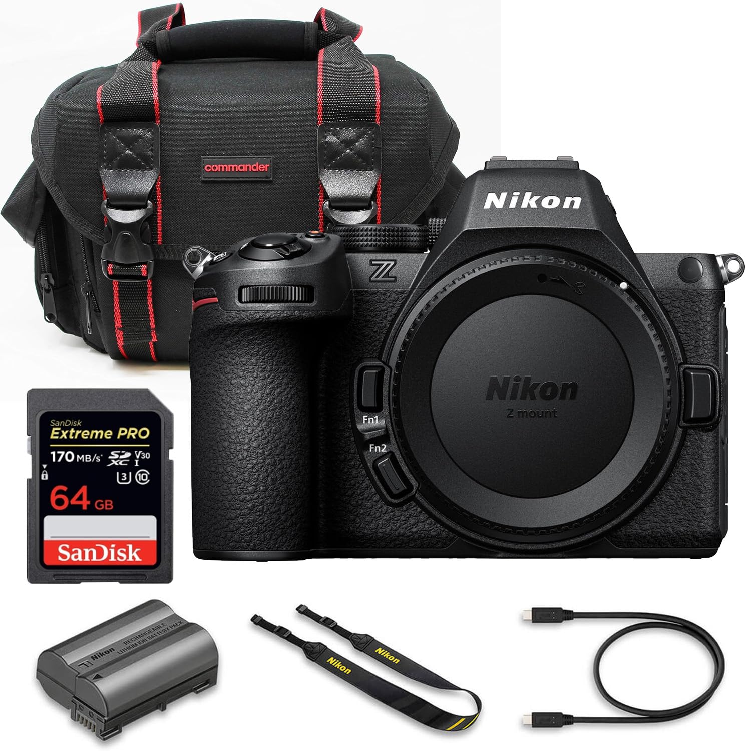 Nikon Z5 II Mirrorless Camera Bundle + 64GB Extreme Memory Card and Camera Bag