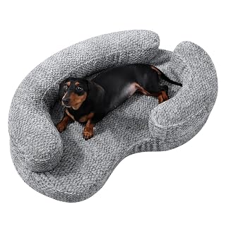 Orthopedic Memory Foam Dog Bed for Small Dogs - Washable & Waterproof & Removable Cover - Round Calming Dog Bed for Anxiety Relief(35 x 24 x 8 Inch) - Amazon product rated Grade B