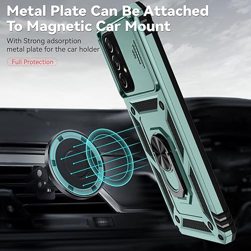 Miniatura 8 de Funda para Samsung Galaxy A53 5G integrada, cubierta deslizante para el lente de la cámara y protector de pantalla, resistente a prueba de golpes,