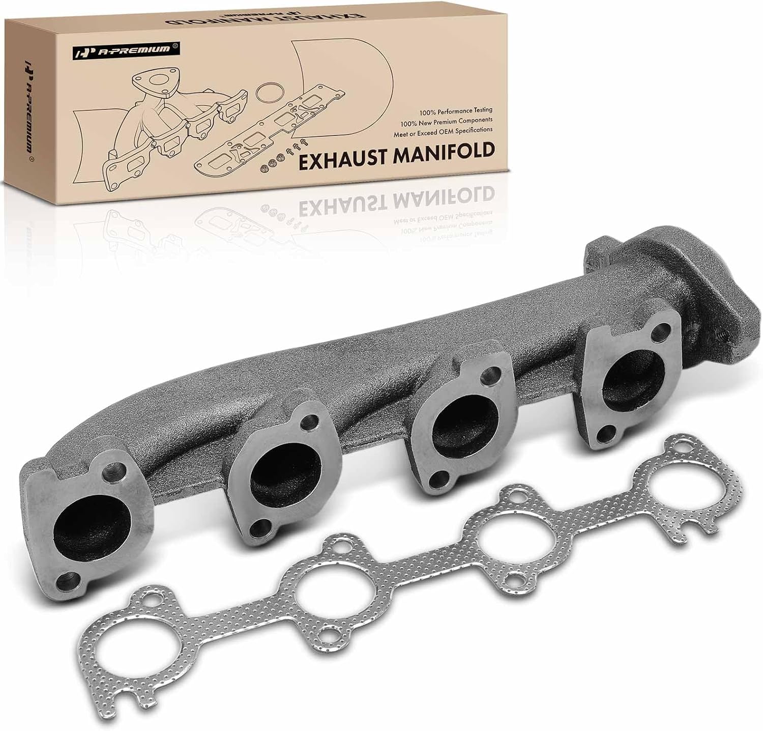 A-Premium Right Side Exhaust Manifold Kit W/Gasket, Studs, & Nuts Compatible with Ford Crown Victoria & Lincoln Town Car & Mercury Grand Marquis, 2003-2011