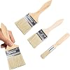 3 PCS Chalk Paint and Wax Brush Set,2-Inch and 2.5-Inch Paintbrush,Furniture Paint Brush Kit Includes Flat Brushes and Round Paint Brush,for Fence,Wall,Deck,and Furniture Varnishing