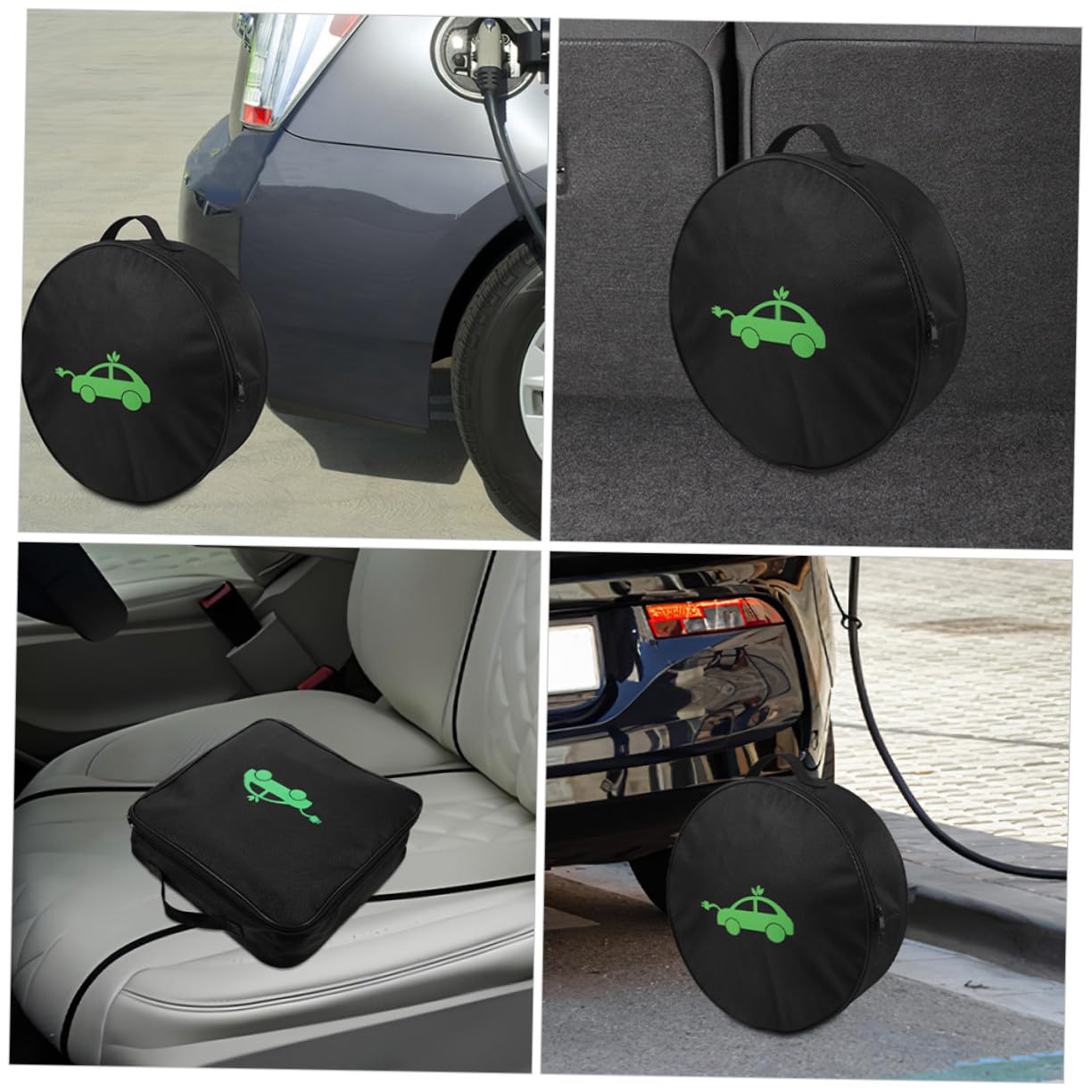 NOLITOY 3 Piezas Bolsa de Almacenamiento para Cable de Carga Organizador de Cables de Coche Unidades de Carga para Vehículos Eléctricos