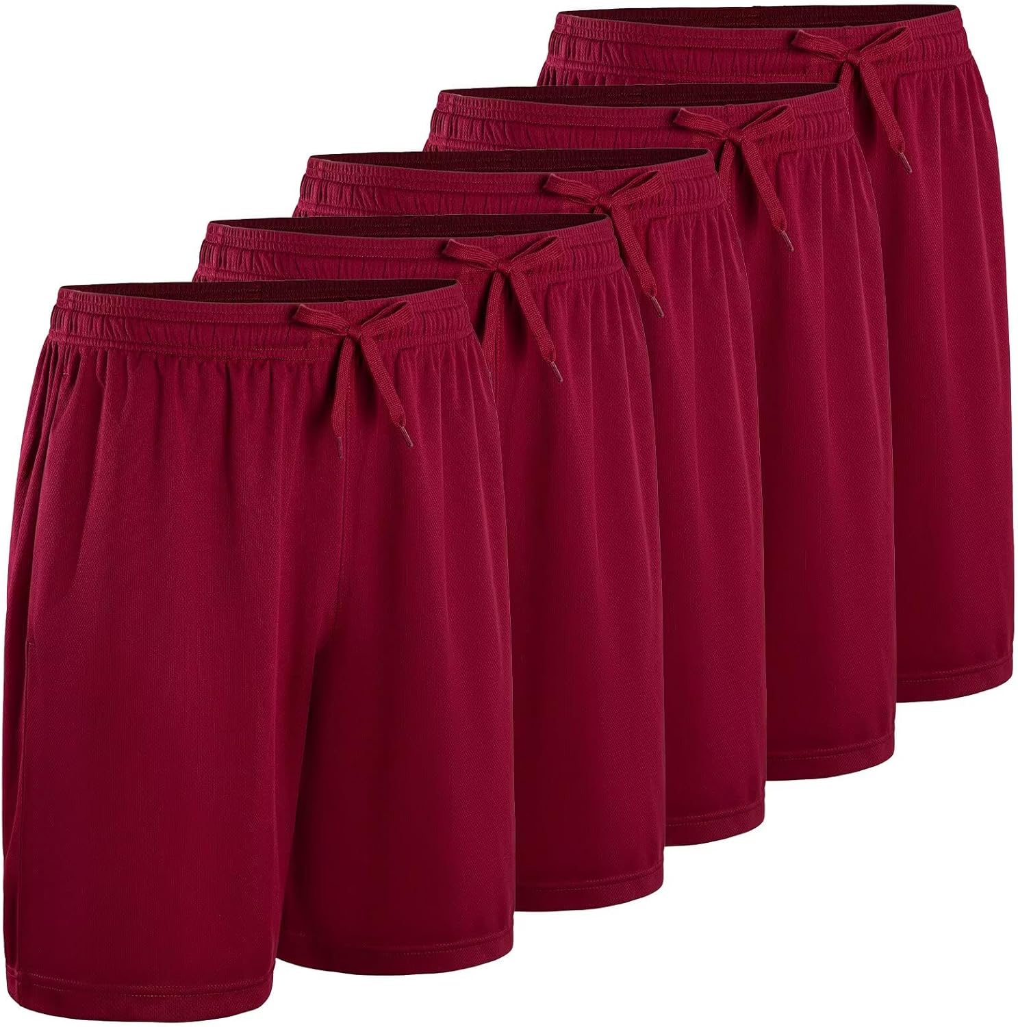 LeeHanTon Athletic Shorts Pack for Men Breathable Athletic Gym Shorts Elastic Waistband Quick Dry