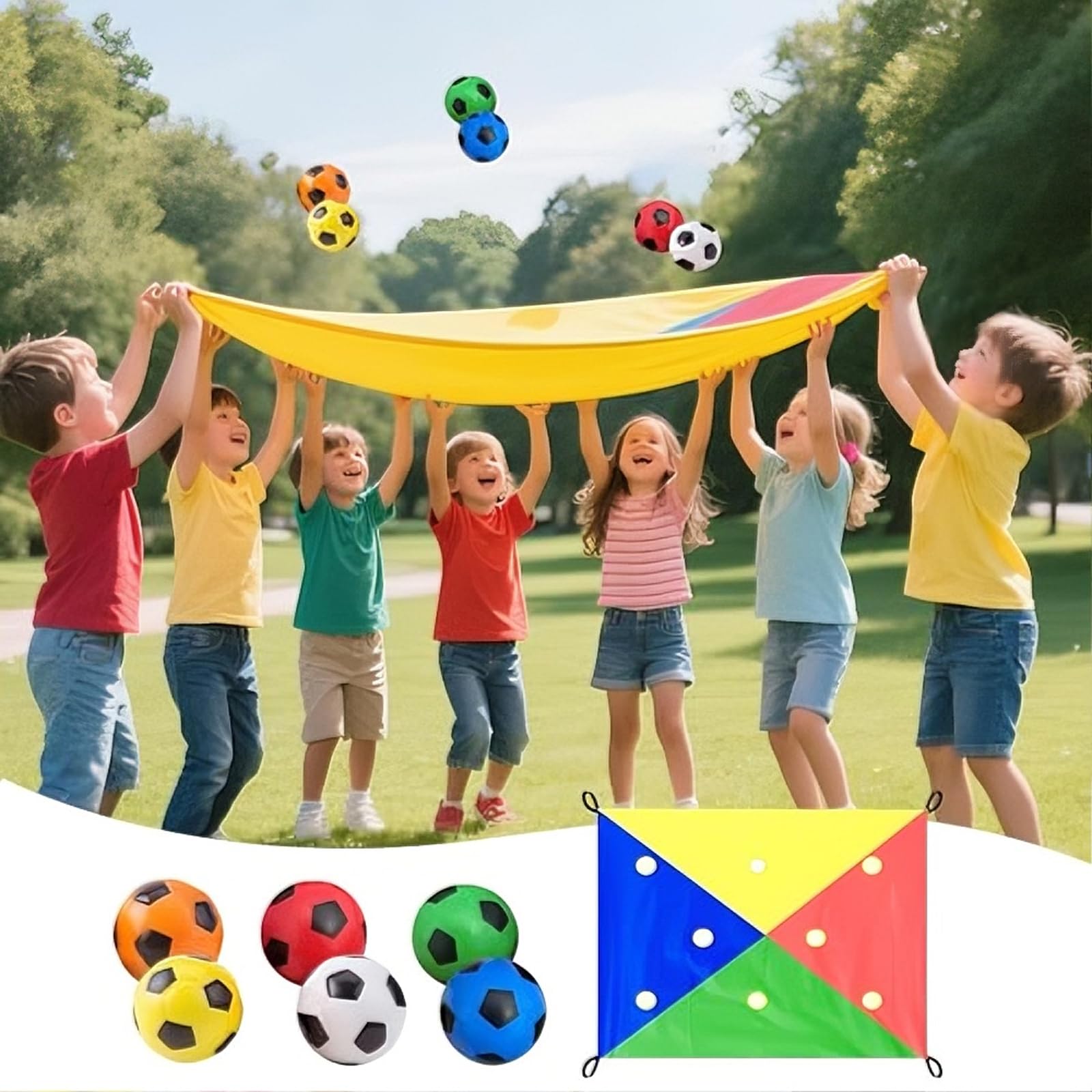 Set da gioco per team building con palline e borsa portaoggetti per attività di gruppo e allenamento