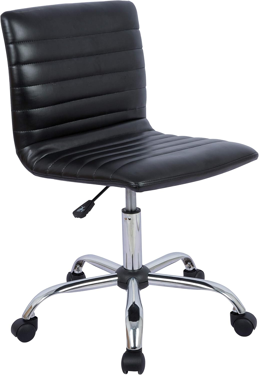 Amazon Basics Silla de trabajo moderna, ondulada, ajustable, sin