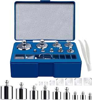 UCEC Precision Calibration Weights Kit 10mg-100g, 17pcs Stainless Steel Gram Weights Set with Tweezers for Digital Scales, Labs, Jewelry