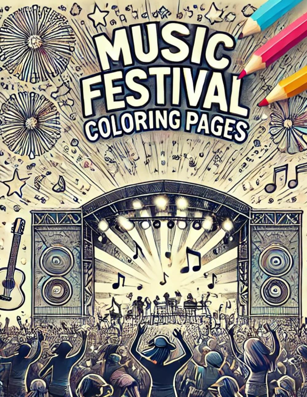 Music Festival Coloring: A Fun & Exciting Celebration of Sound: Color the Energy of Live Music – Concerts, Guitars & Festival Vibes!