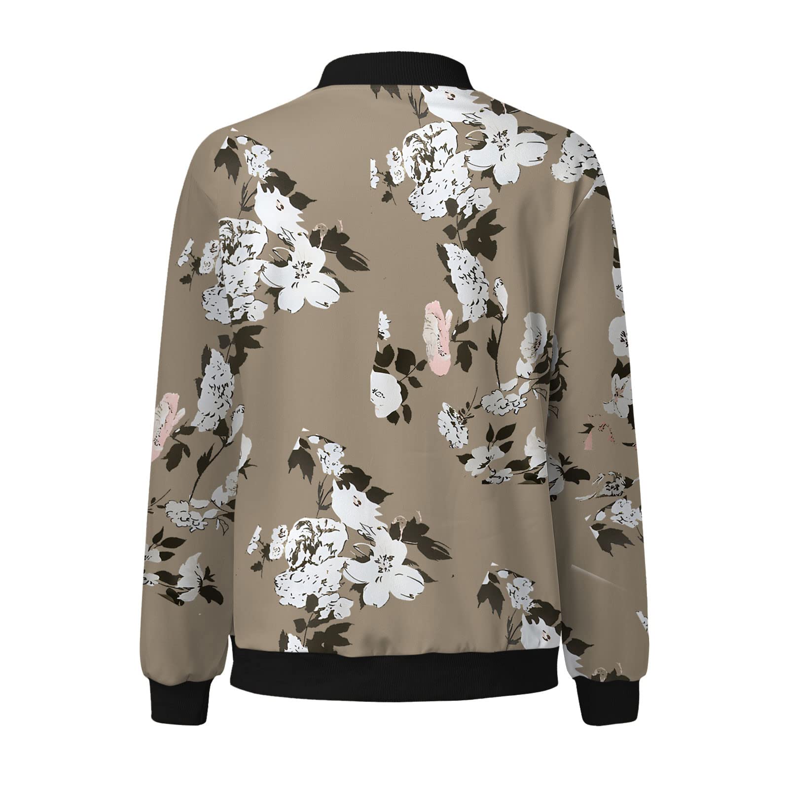 Veste Femme Mi Saison Vestes Imprimé pour Femmes Chic Motard Blouson Printemps Été Léger Bomber Blouson Légère Manteau Col Montant VêTements De Sport Outwear Décontractées ZippéE