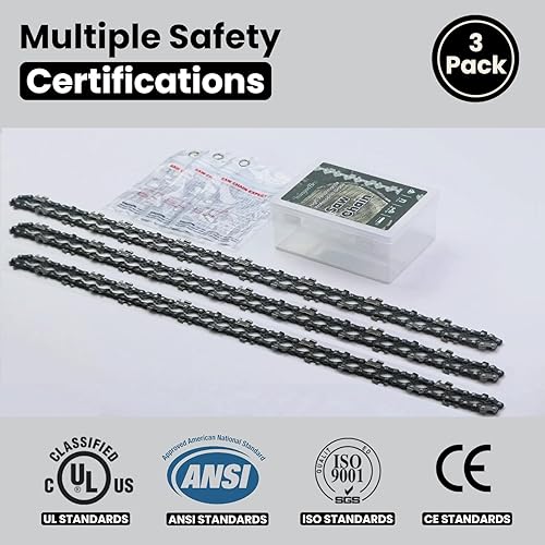 Miniatura 5 de Nueva cadena de motosierra de 18 pulgadas para motosierra eléctrica Worx WG304, WG304.1, WG304.2, 18'' de repuesto para Worx 50019536, Oregon