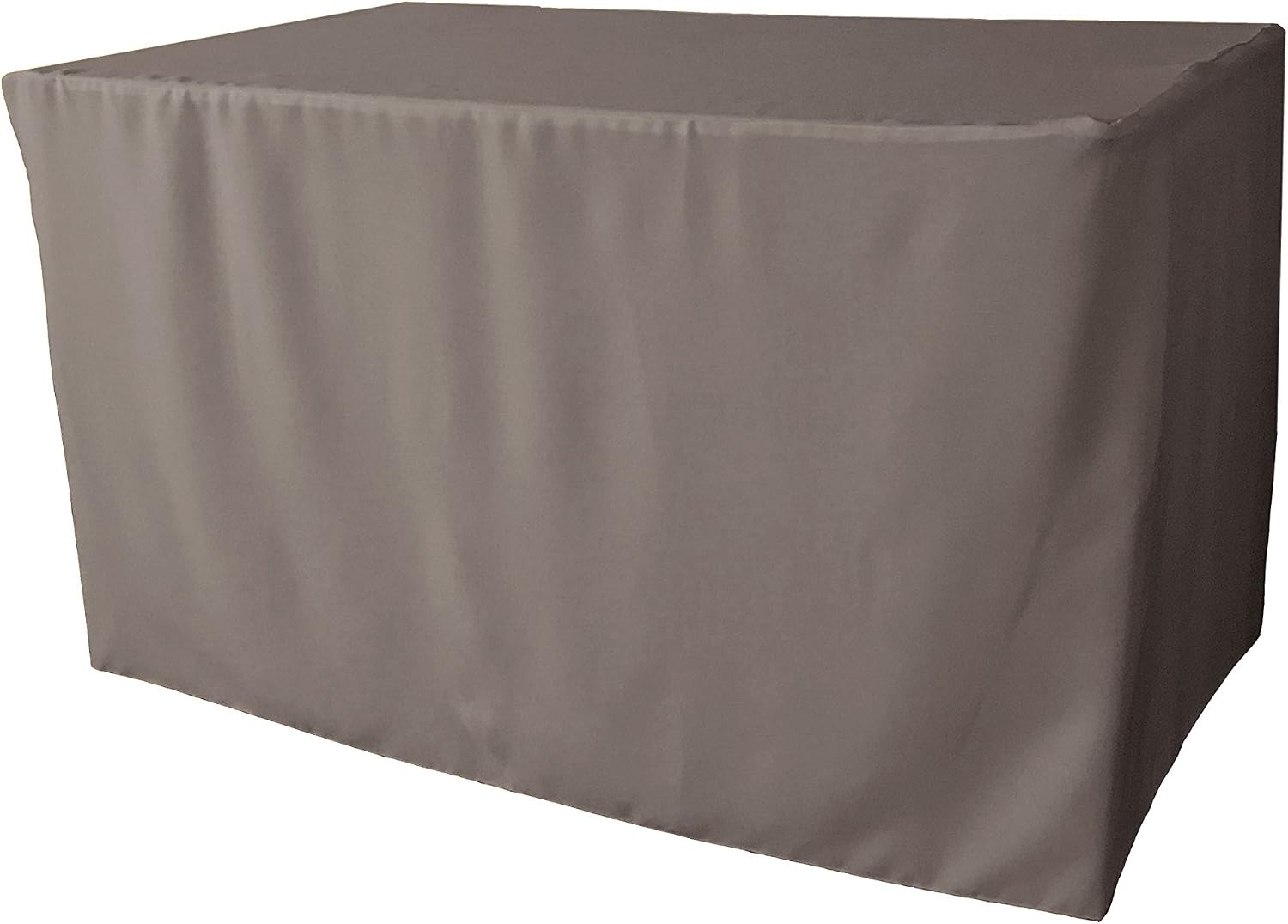 LA Linen Polyester Poplin Fitted Tablecloth, 48"L x 30"W x 30"H, Light Pink
