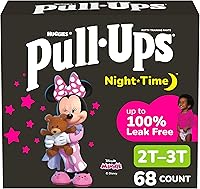 Vista 1 de Pull-Ups pañales de entrenamiento para la noche para niñas, 2T-3T, 68 unidades (el empaque pueden variar)
