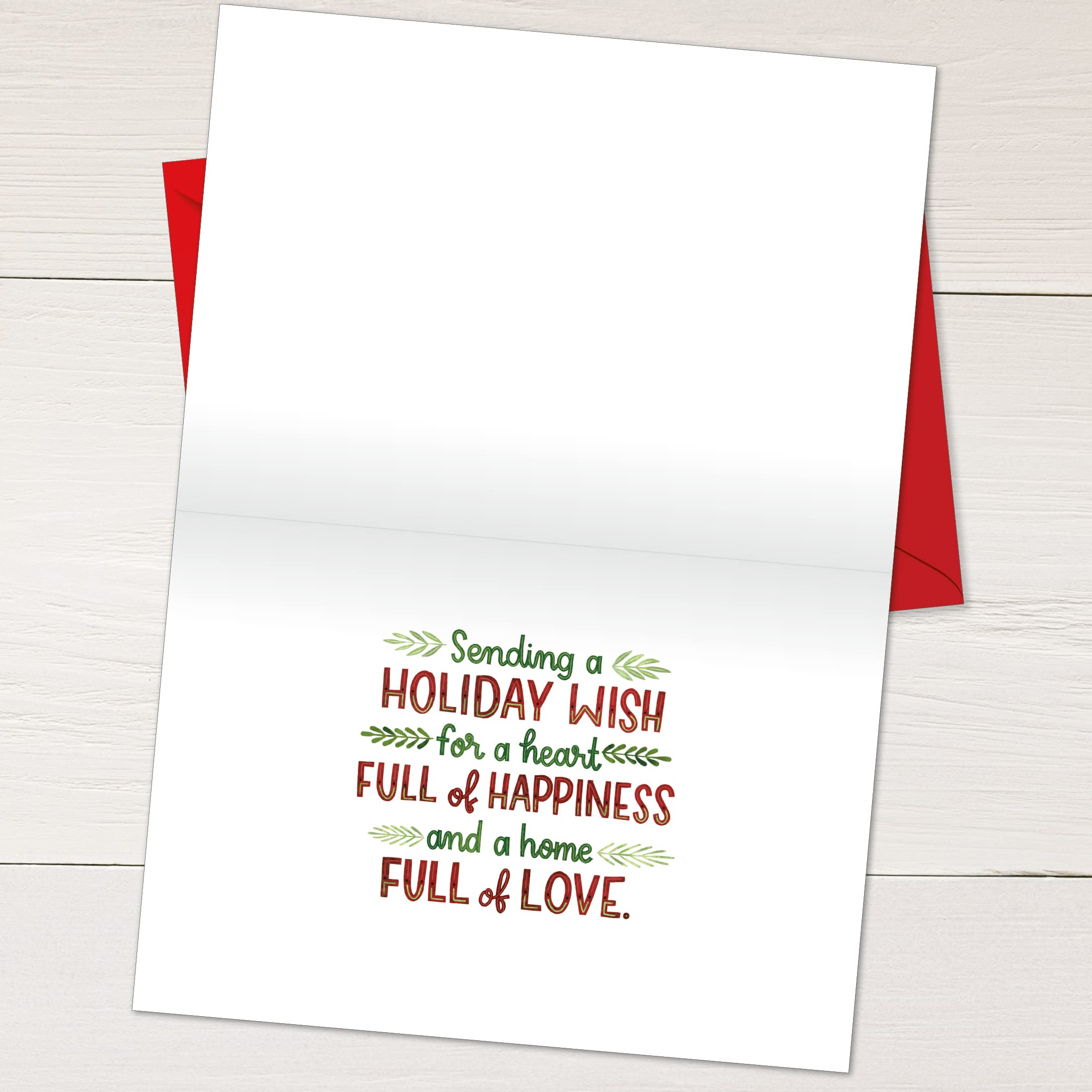 RSVP Lot de 24 cartes de vœux de Noël avec enveloppes - 12,7 x 17,8 cm