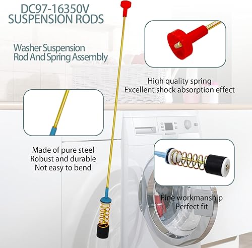 Miniatura 3 de Actualización DC97-16350V Varilla de suspensión de arandela 4 piezas 27.6 (OEM) Reemplazar AP6975426 PS12740434 Compatible con varillas
