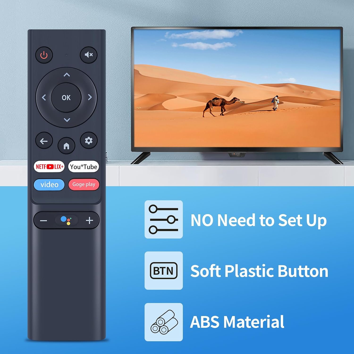 Replacement New Remote Control for Saba SA24S56A11 SA32S77A11 Tecnomaster Hyundai VIVAX ENGY Orion ELSONIC Strong TV（No Voice Function） image 3