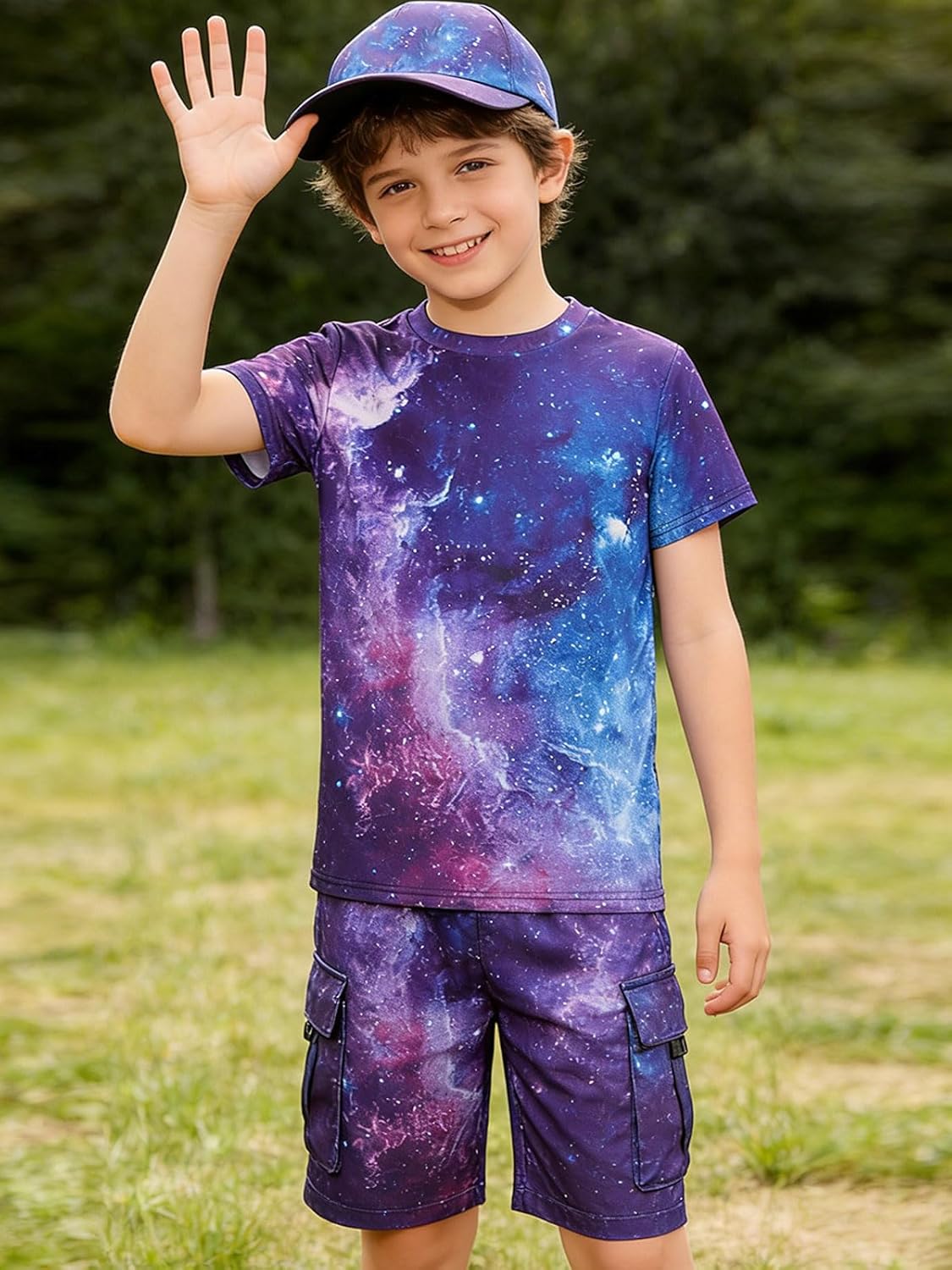 Funnycokid Boys Girls Shirts Graphic T-Shirt Neon Clothes Kids Novelty Youth Short Sleeve Animal Print Tees 4-16 Years - Image 3