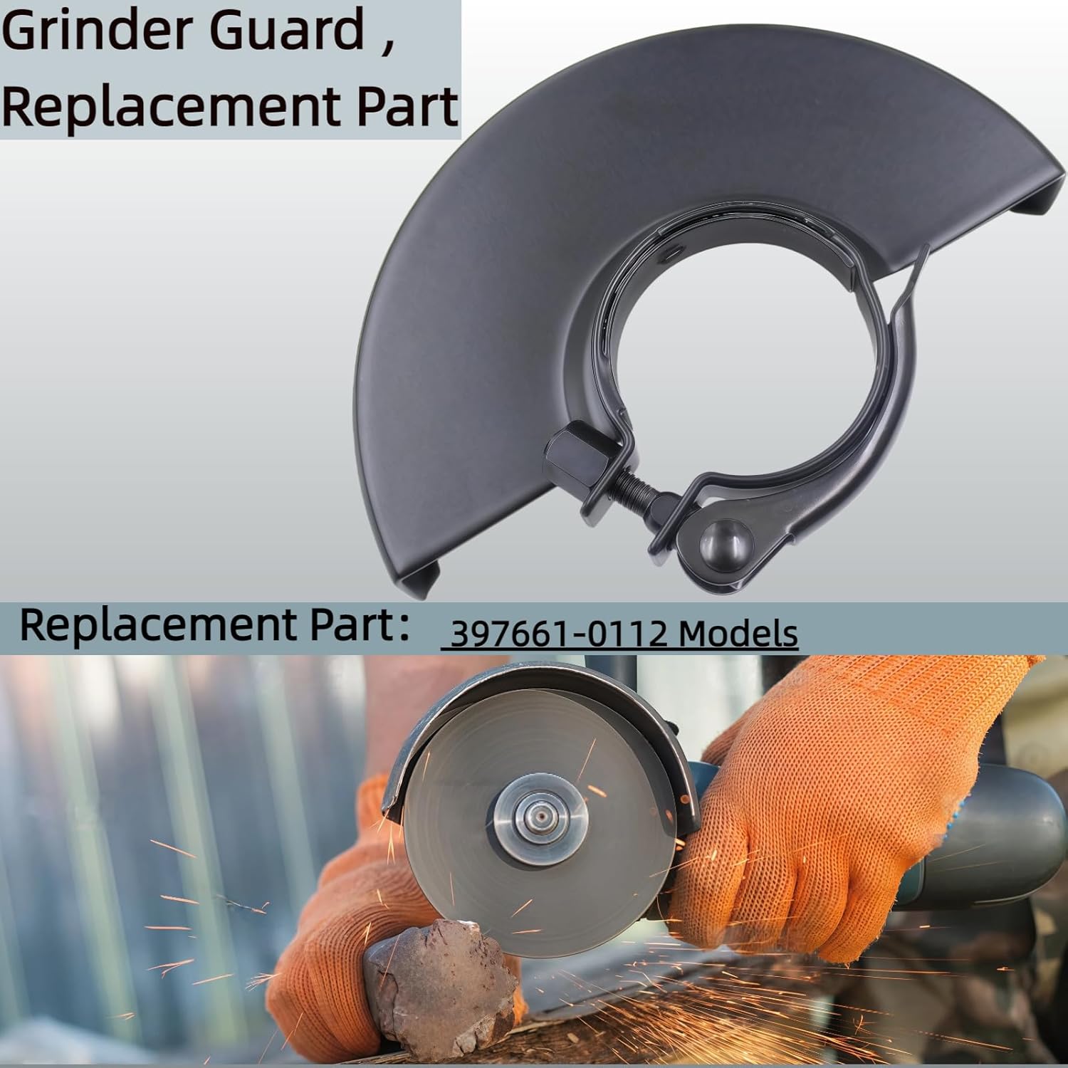 397661-01 Grinder Guard 5 inch 4-1/2 inch for De-walt Angle Grinders D28402 DC413 DCG412B D28116 DW818, D28402N, D28402K, D28116,Replacement Cut-Off Tool Angle Grinder Guard 397661-01