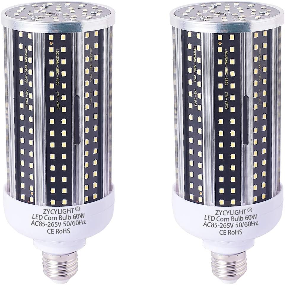 Flash Deals - 80% OFF LED Corn Bulb,60 Watt (400W Equivalent),5500 Lumen,6000K- 6500K,Cool Daylight LED Street and Area Light,E26/E27 Medium Base,for Outdoor Indoor Garage Warehouse High Bay Barn Backyard and More,2 Pack Flash Sale Buy 1 get 1 LED Corn Bulb,60 Watt (400W Equivalent),5500 Lumen,6000K- 6500K,Cool Daylight LED Street and Area Light,E26/E27 Medium Base,for Outdoor Indoor Garage Warehouse High Bay Barn Backyard and More,2 Pack