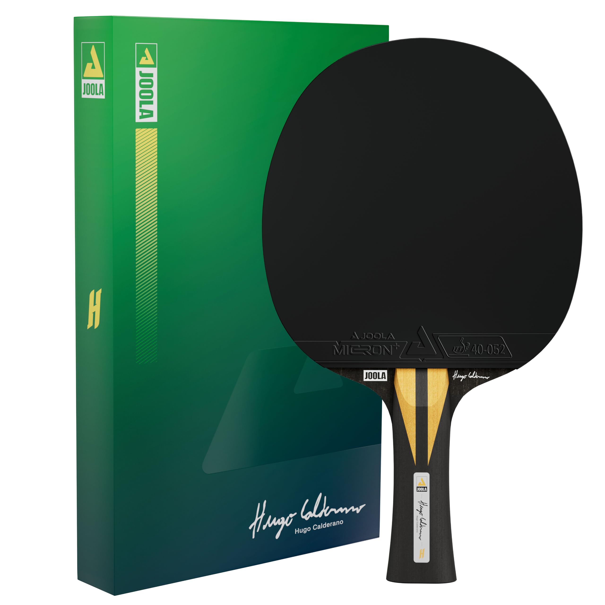 JOOLA Hugo Calderano Infinity Carbon - Raqueta de tenis de mesa (fibra de carbono 3K, con revestimiento de micron)