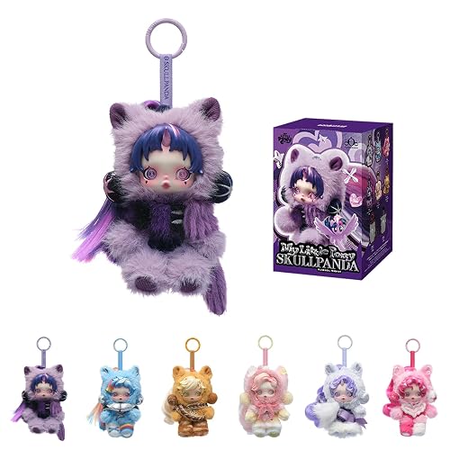POP MART SKULLPANDA x My Little Pony Series Plush Doll Pendant, Cute Bag Charm Keychain, Collectible Plush Toy Gift for Girls Women Adults, Pack of 1