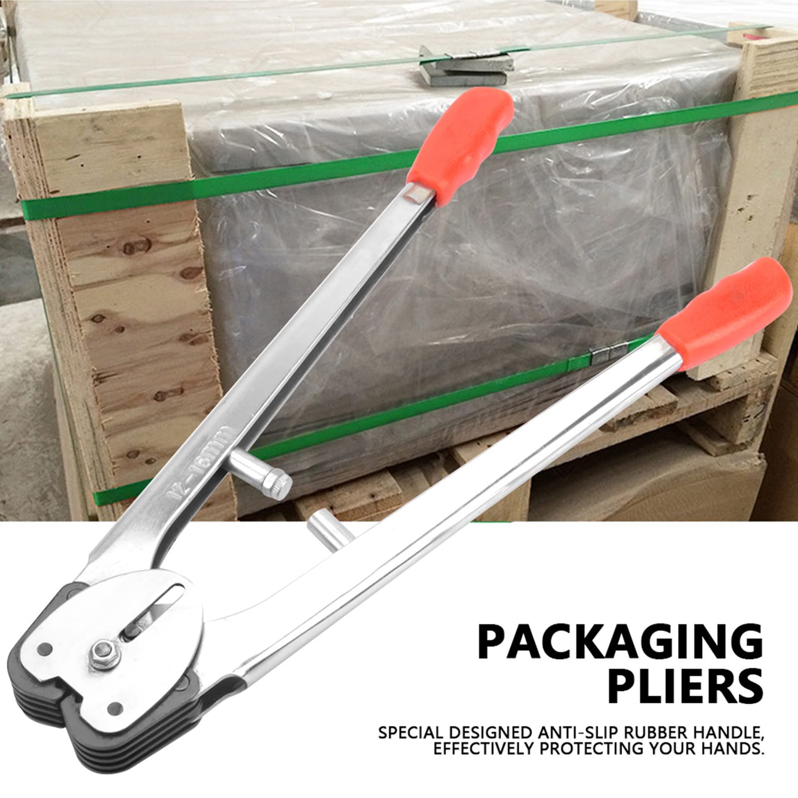 Packaging Strapping Banding Tensioning Tool, Banding Sealer Tool, Pallet Packaging Strapping Banding Kit, 3mm Thickness, for Polyproplyn Polyester Strap Packing