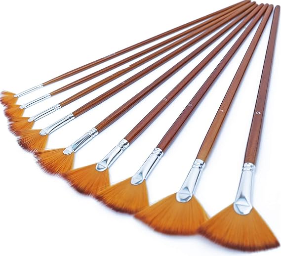 Fan Brushes Fan Art Paintbrushes Artist Soft AntiShedding