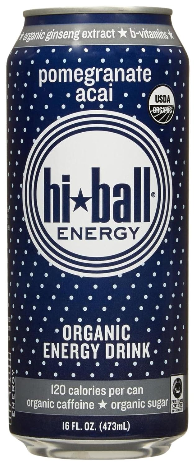 Hi Ball Energy Juice Pomegranate Acai 16 oz 12 Pack