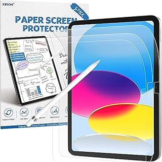 3 PACK Paper Screen Protector for iPad 10th Generation 2022(10.9 Inch), XIRON Matte PET Film for iPad 10.9-inch, Anti-Glare Screen Protector, Write and Draw Like on Paper (2022 Released)