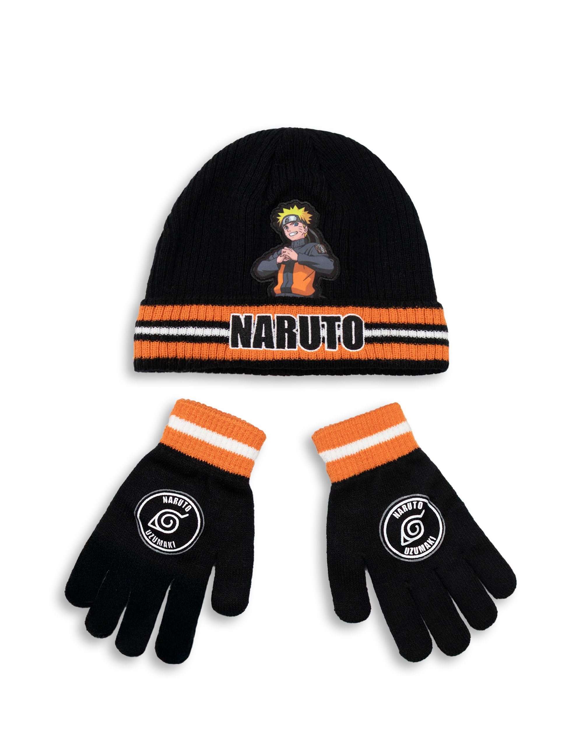 Naruto - Beanie and Gloves Set - Kids - Black - Acrylic