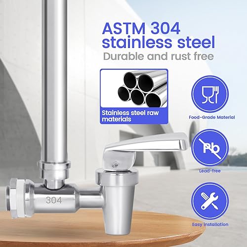 Miniatura 9 de Amwater Espiga de cristal de visión, nivel de agua de visión clara con bola flotante roja, material de metal duradero, también se adapta a los