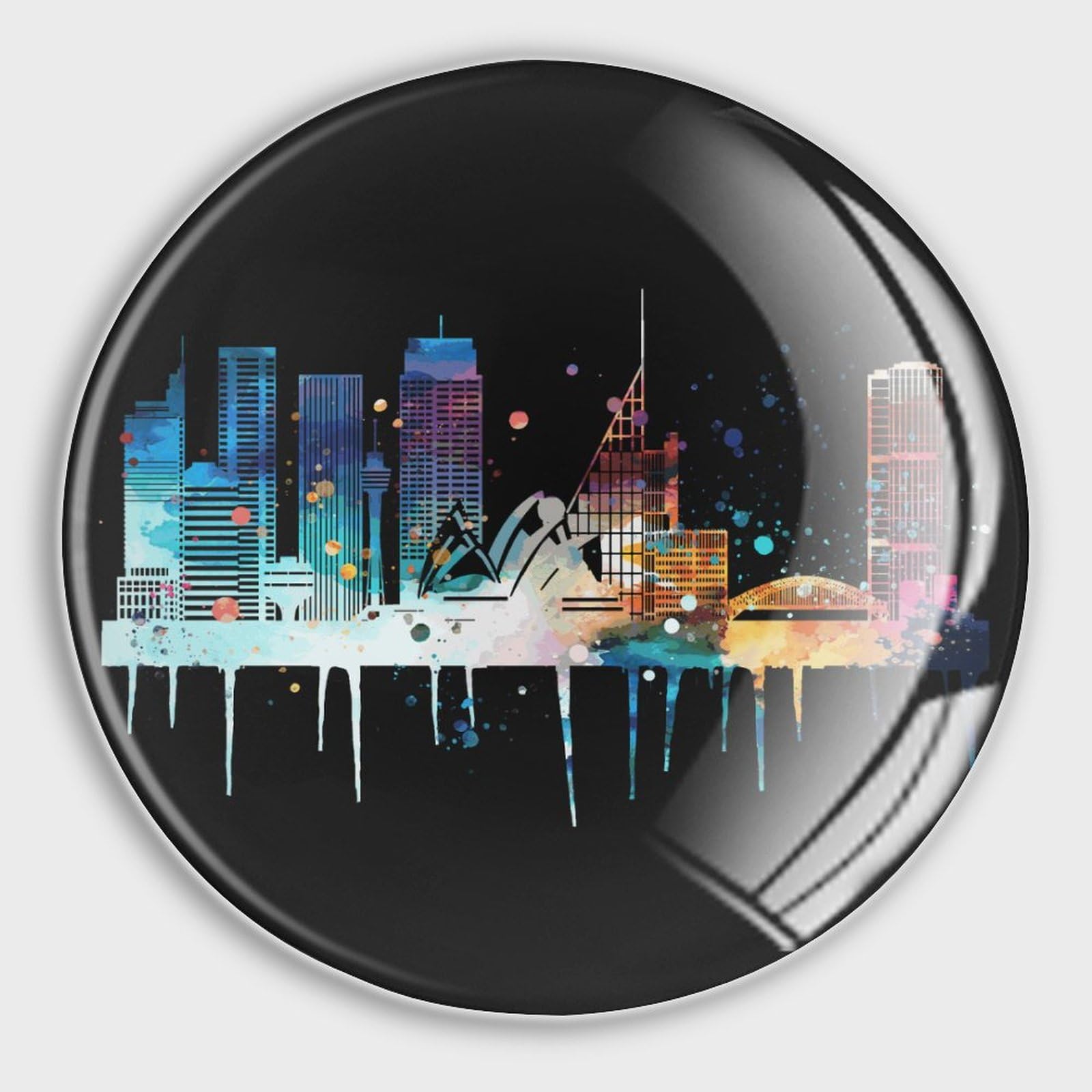 Aimants pour réfrigérateur skyline par 4 pour tableau blanc