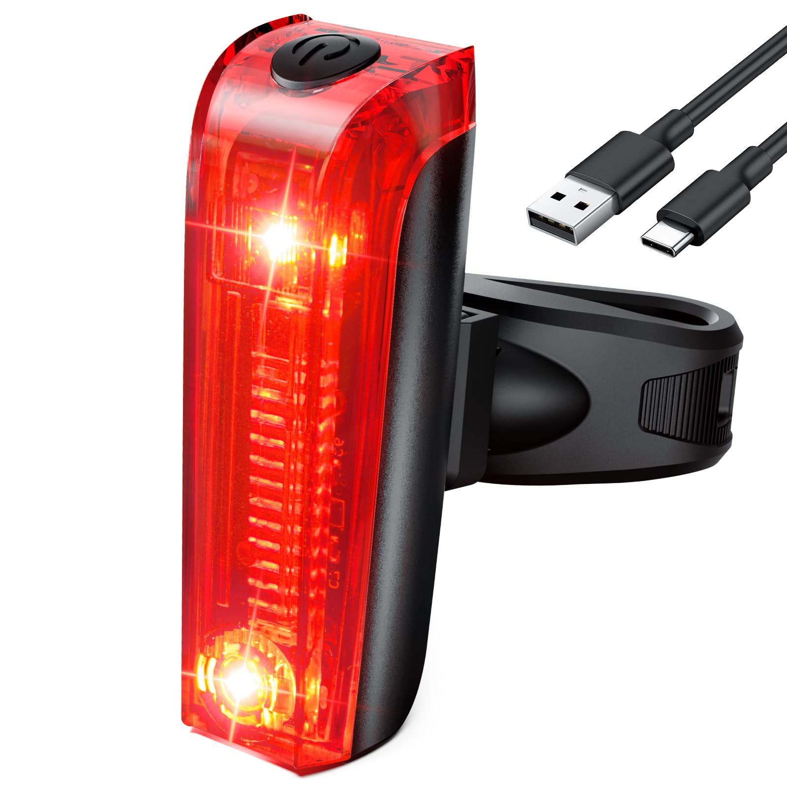 Fahrradlicht Set lichtsensor,Smart Rücklicht mit Bremslicht,Sensor Fahrradlicht StVZO Zugelassen,Integrierte Helligkeitssensor,Fahrrad Frontlicht & Rücklicht für Rennrad,MTB,E-Bike
