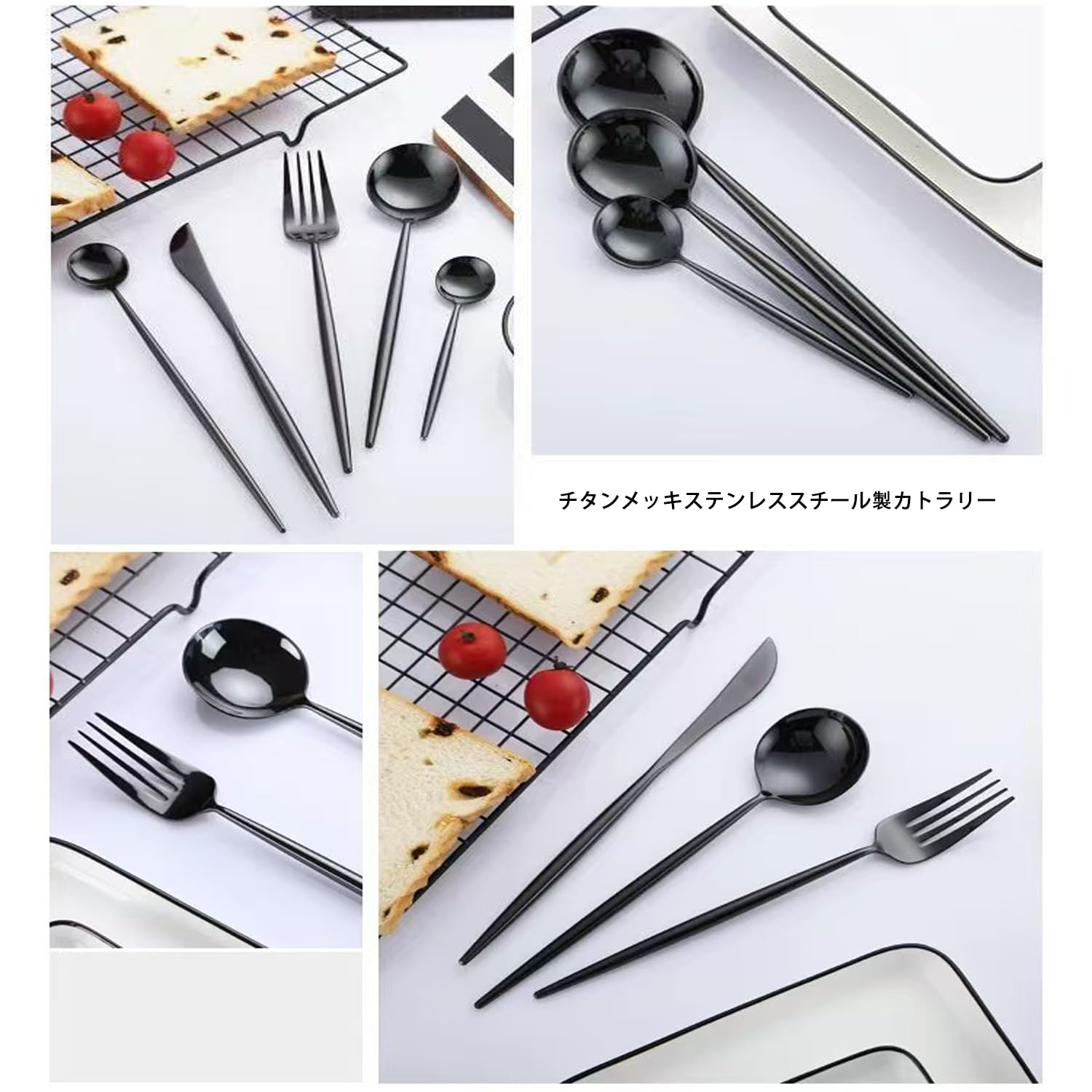 Amazon | MGOXO カトラリーセット北欧風30本 スプーンフォークセット 