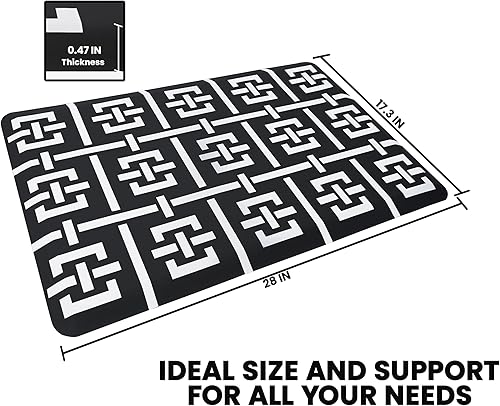 Miniatura 2 de Tapete de cocina ergonómico y antifatiga, antideslizante, impermeable, resistente, de PVC, cómodo para suelos de cocina, escritorio, fregadero,