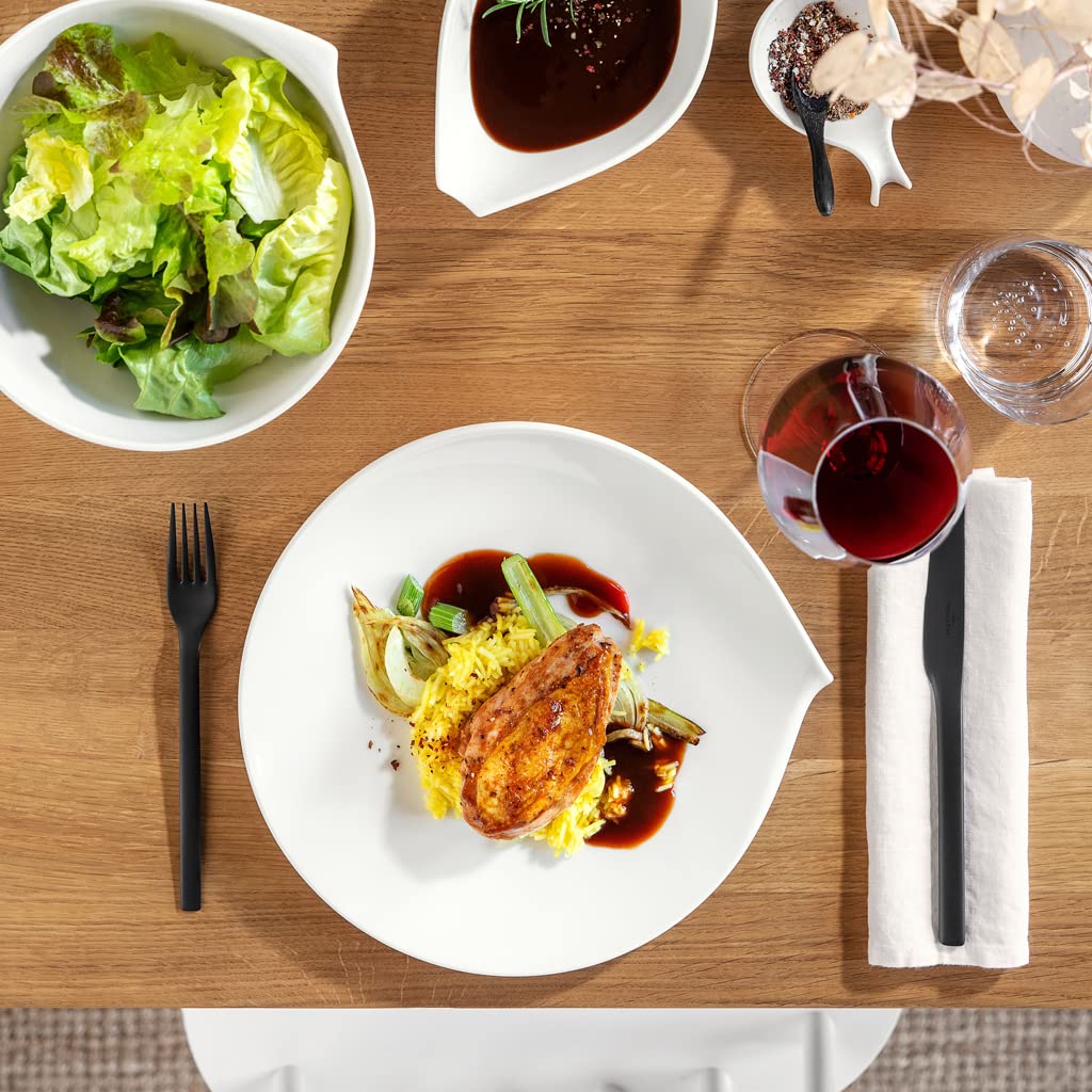 Villeroy & Boch Flow Teller-Set 12-teilig, Speiseteller (27 cm) und Frühstücksteller (21 cm), Tafelservice für 6 Personen, Premium Porzellan, Weiß