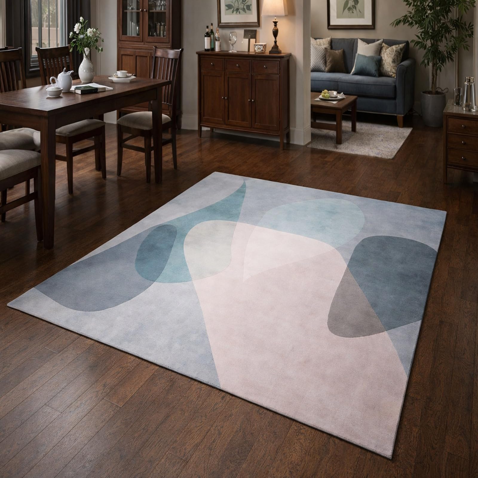 Alfombra lavable de pelo corto Rururug de 100x200 cm y alfombra antideslizante moderna
