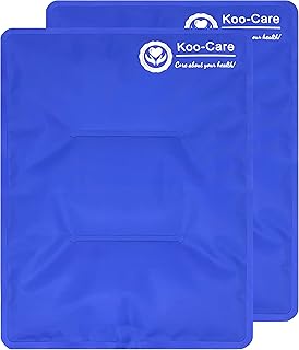 Koo-Care Extra Large Flexible Gel Ice Pack for Injuries Reusable Hot Cold Compress - Fit for Shoulder Arm, Back, Hip, Knee, Shin, Foot Pain Relief, Swelling, Physical Therapy (XL, 11" x 14") Pack of 2