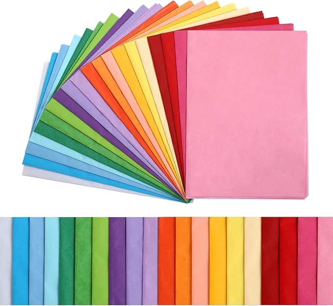 KESOTE Colored Tissue Paper for Gift Bags Crafts, 14" x 20