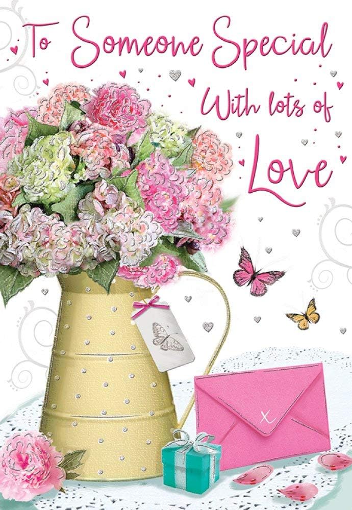 Birthday Card Someone Special - 9 x 6 inches - Regal Publishing, C80099, Pink