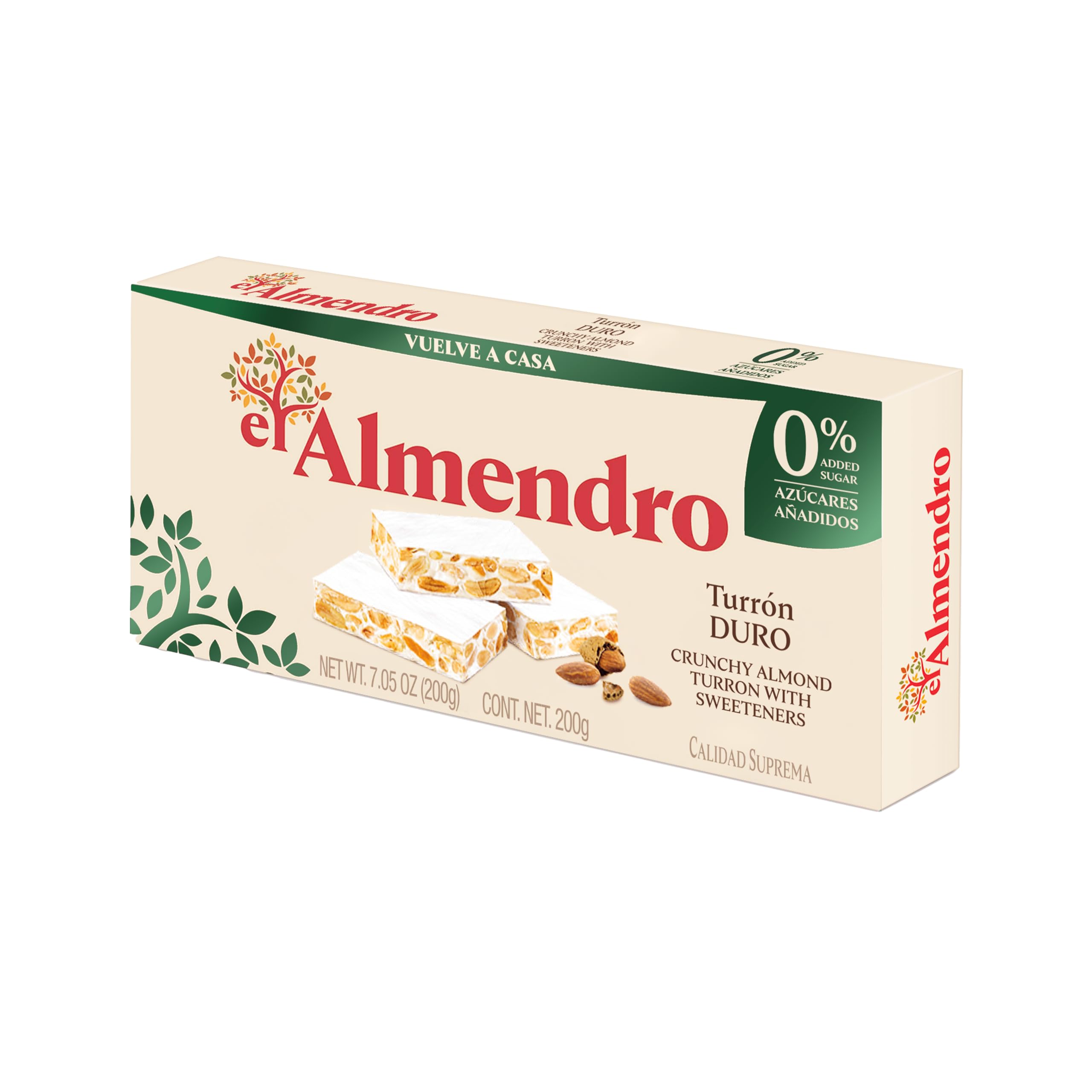Sugar Free Crunchy Almond Turron 7oz (200 G)